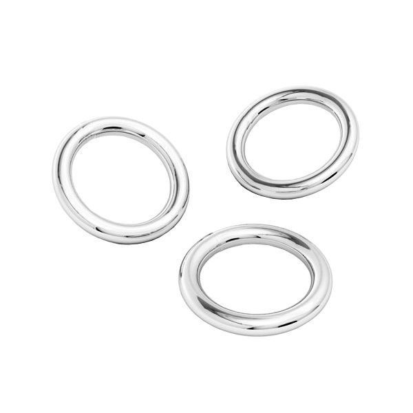 Stříbrný kroužek uzavřený, rhodiovaný 0,8 x 3,2 x 4,8 mm
