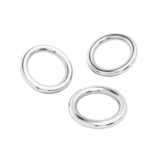 Stříbrný kroužek uzavřený, rhodiovaný 0,8 x 3,2 x 4,8 mm