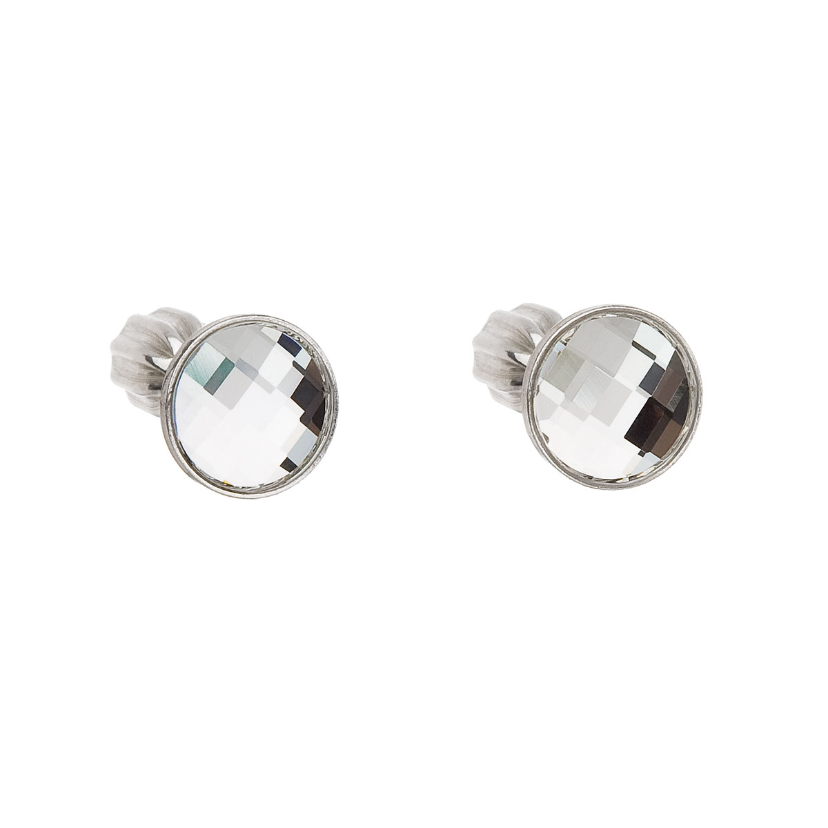 Stříbrné šroubovací náušnice s Crystals from Swarovski® Crystal