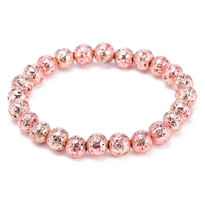Korálkový náramek Rose gold Lava 