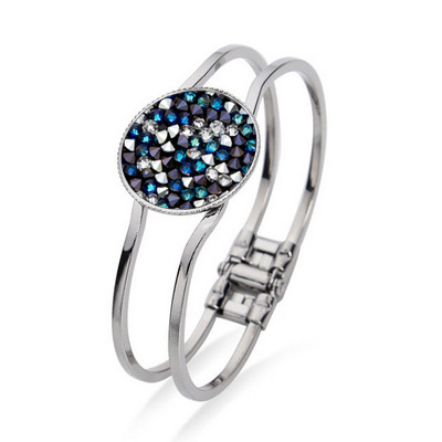 Náramek s krystaly Crystals from Swarovski® BERMUDA BLUE PEPPER