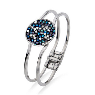 Náramek s krystaly Crystals from Swarovski® BERMUDA BLUE PEPPER