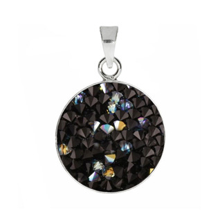 Přívěšek Crystals from Swarovski® 15mm, BLACK AB